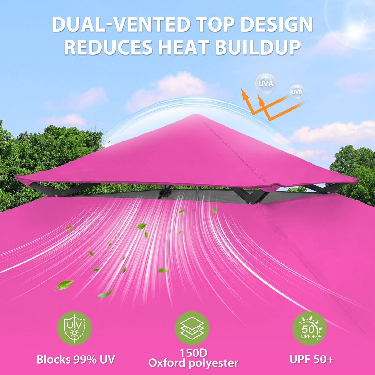 13x13 Straight Leg Pop Up Canopy Tent with 169 sqft of Shade - Eagle Peak®