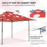 13x13 Straight Leg Pop Up Canopy Tent with 169 sqft of Shade - Eagle Peak