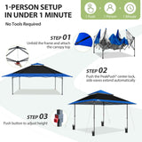 13x13 Straight Leg Pop Up Canopy Tent with 169 sqft of Shade - Eagle Peak®