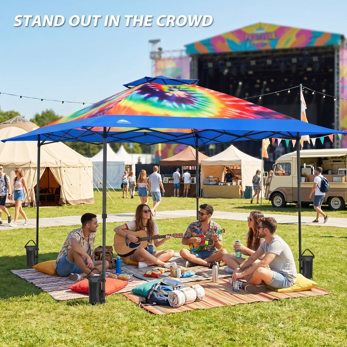13x13 Straight Leg Pop Up Canopy Tent with 169 sqft of Shade - Eagle Peak