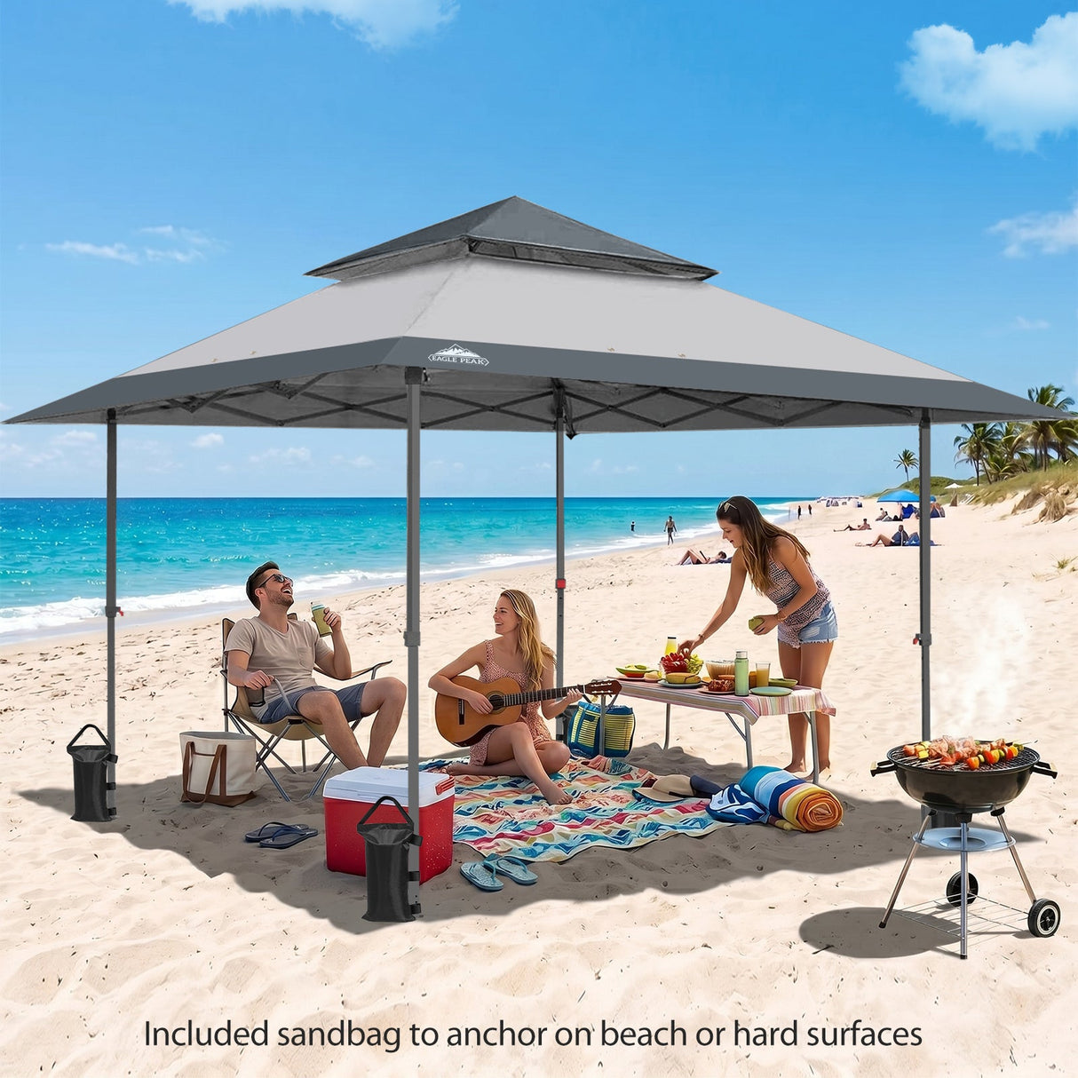 13x13 Straight Leg Pop Up Canopy Tent with 169 sqft of Shade - Eagle Peak®