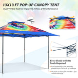 13x13 Straight Leg Pop Up Canopy Tent with 169 sqft of Shade - Eagle Peak