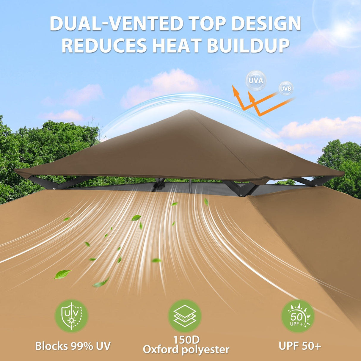 13x13 Straight Leg Pop Up Canopy Tent with 169 sqft of Shade - Eagle Peak®