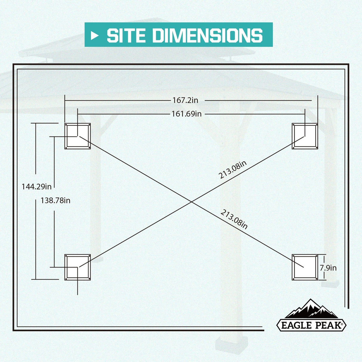 13x15 Cedar Wood Gazebo Hardtop Gazebo - Eagle Peak Custom Canopy Tent