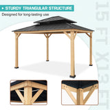 13x15 Cedar Wood Gazebo Hardtop Gazebo - Eagle Peak Custom Canopy Tent