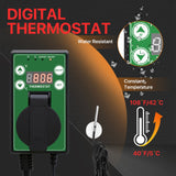 1500W Outdoor Heater with Thermostat, Yellow - Eagle Peak Custom Canopy Tent