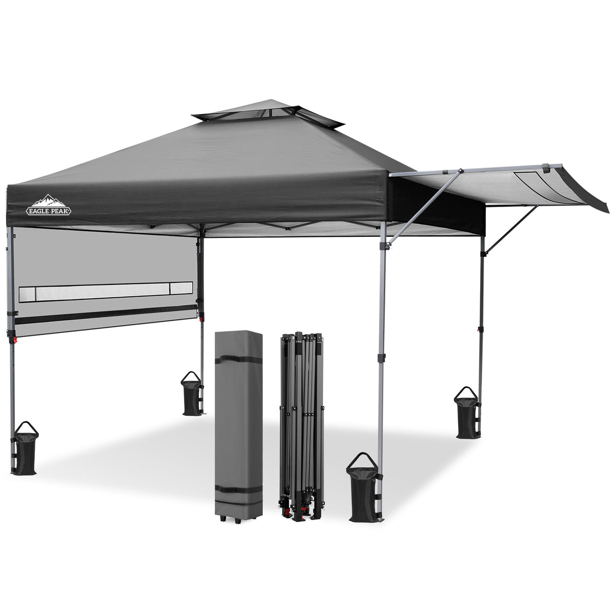 17x10 Pop up Gazebo Canopy Tent, Dual Awnings - Eagle Peak®
