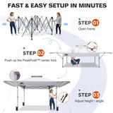17x10 Pop up Gazebo Canopy Tent, Dual Awnings - Eagle Peak®