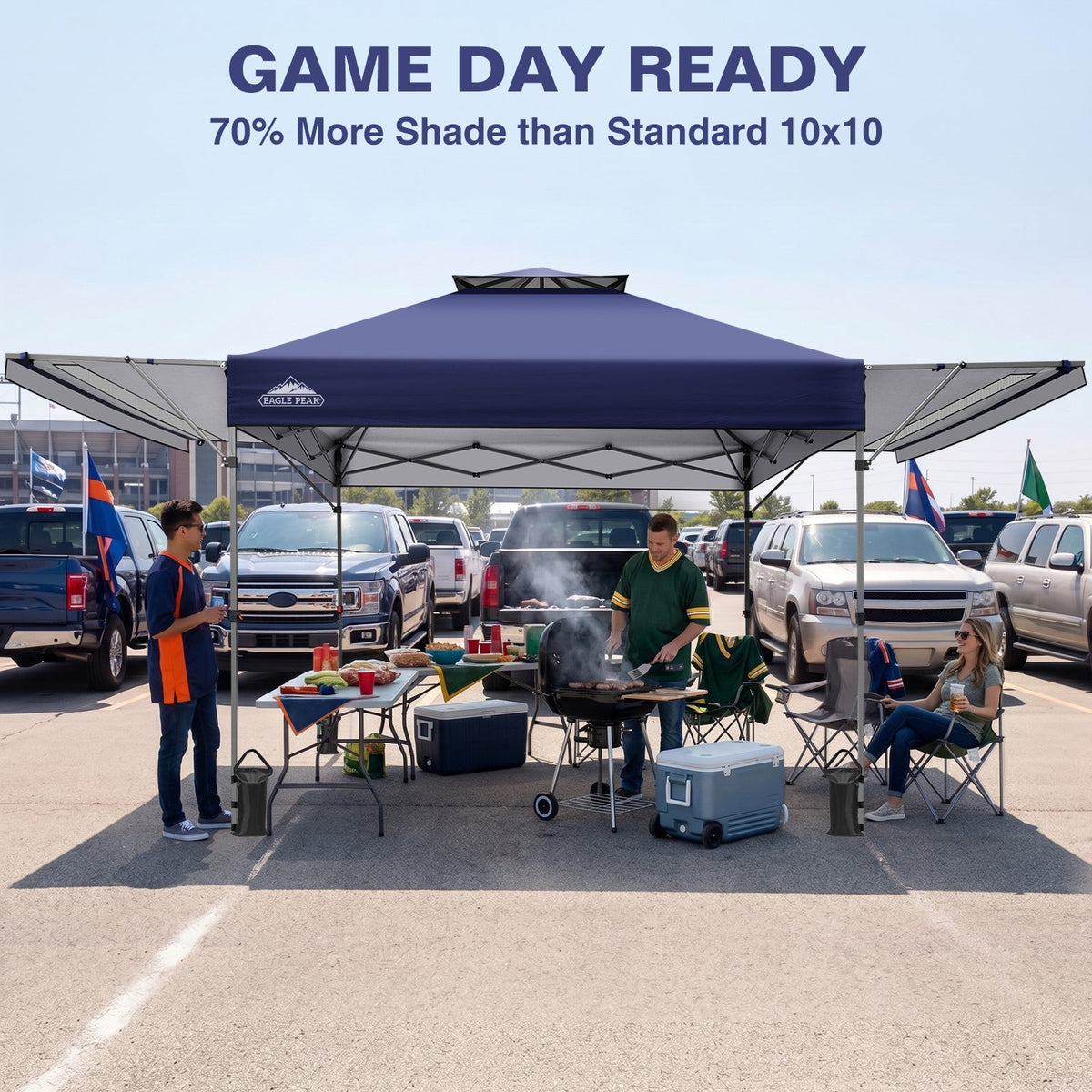 17x10 Pop up Gazebo Canopy Tent, Dual Awnings - Eagle Peak®