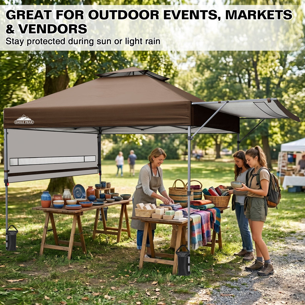 17x10 Pop up Gazebo Canopy Tent Outdoor Instant Canopy Shelter - Eagle Peak®