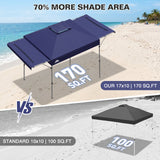 17x10 Pop up Gazebo Canopy Tent Outdoor Instant Canopy Shelter - Eagle Peak®