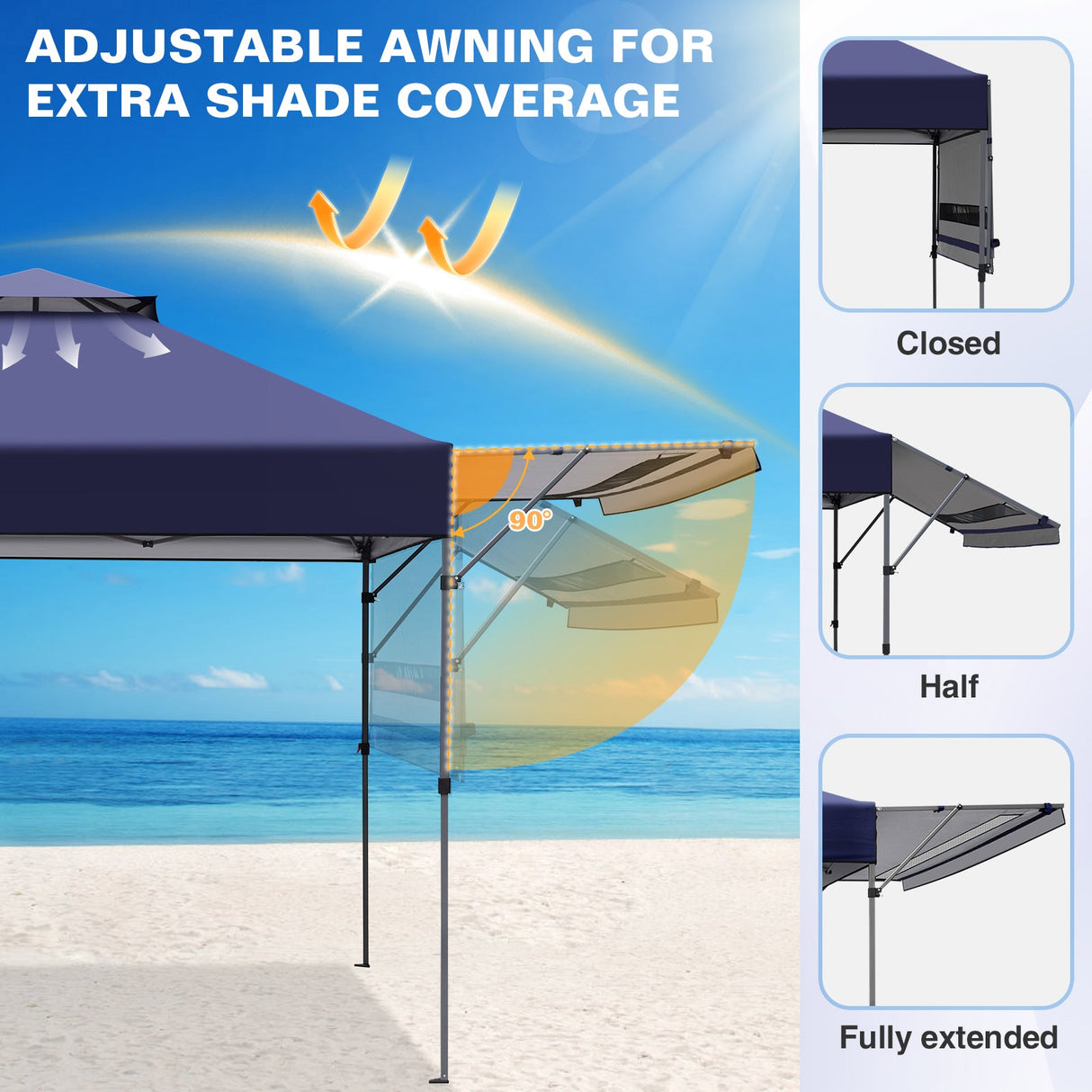 17x10 Pop up Gazebo Canopy Tent Outdoor Instant Canopy Shelter - Eagle Peak®