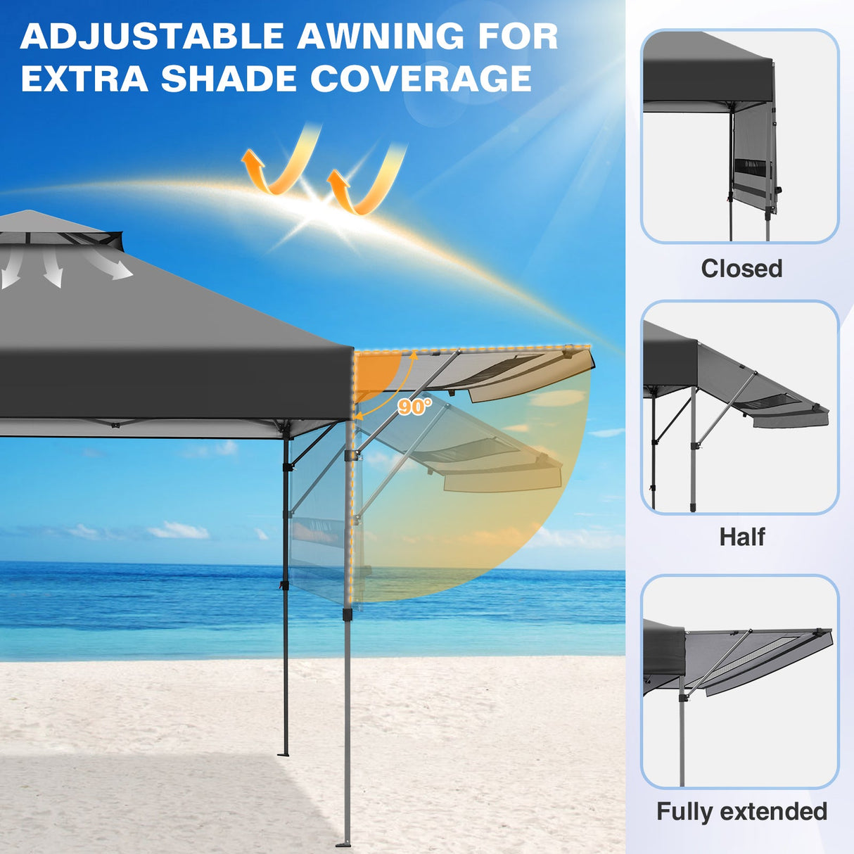 17x10 Pop up Gazebo Canopy Tent Outdoor Instant Canopy Shelter - Eagle Peak®
