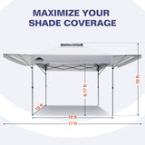 17x10 Pop up Gazebo Canopy Tent Outdoor Instant Canopy Shelter - Eagle Peak®