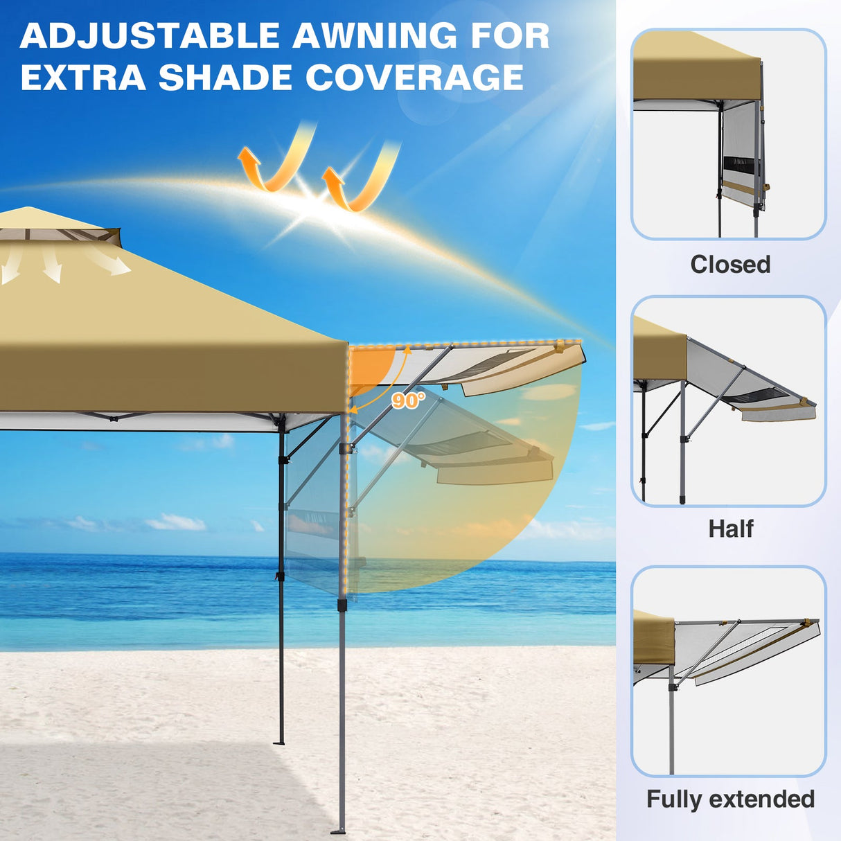 17x10 Pop up Gazebo Canopy Tent Outdoor Instant Canopy Shelter - Eagle Peak®