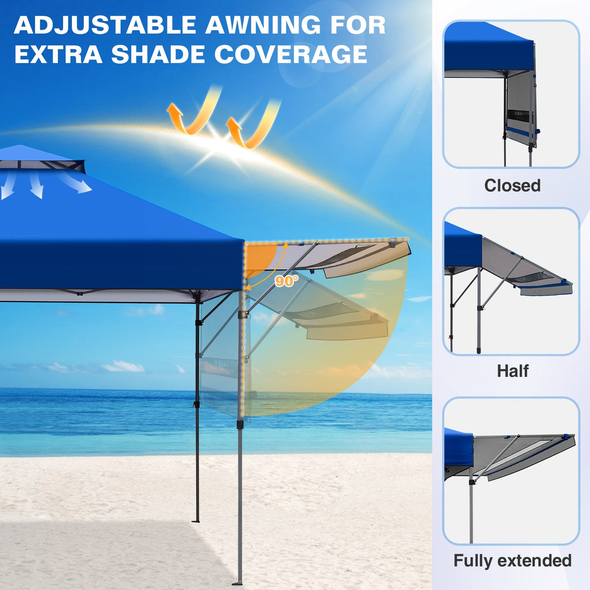 17x10 Pop up Gazebo Canopy Tent Outdoor Instant Canopy Shelter - Eagle Peak®
