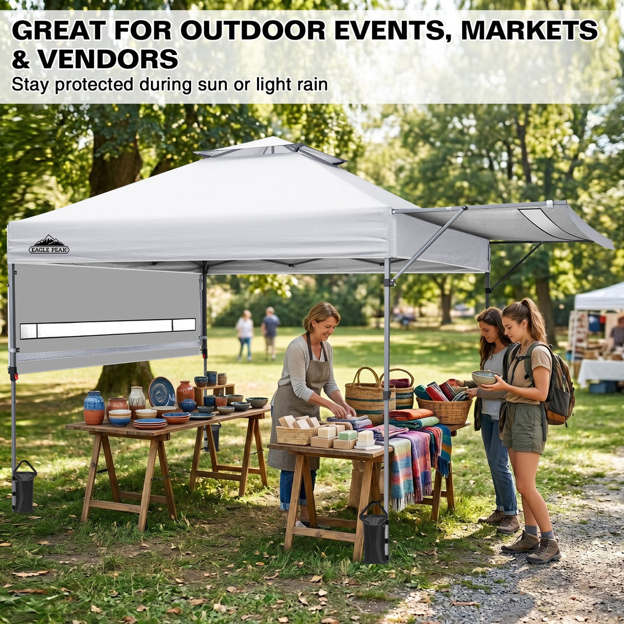 17x10 Pop up Gazebo Canopy Tent Outdoor Instant Canopy Shelter - Eagle Peak