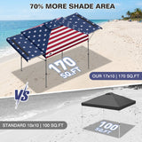 17x10 Pop up Gazebo Canopy Tent Outdoor Instant Canopy Shelter - Eagle Peak®