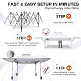 17x10 Pop up Gazebo Canopy Tent Outdoor Instant Canopy Shelter - Eagle Peak