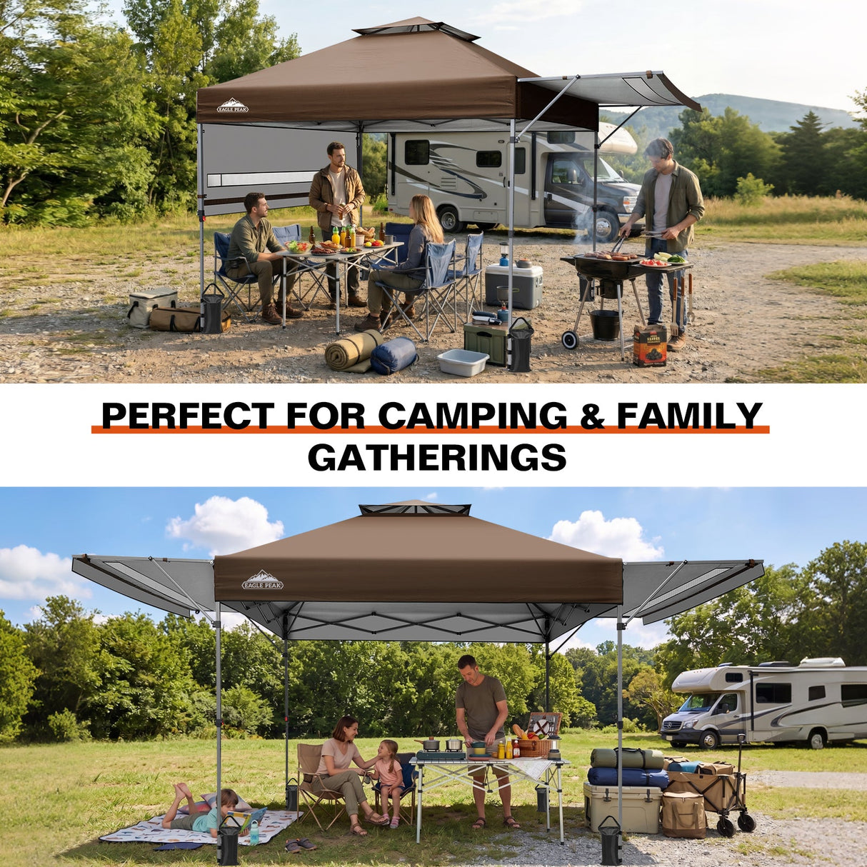17x10 Pop up Gazebo Canopy Tent Outdoor Instant Canopy Shelter - Eagle Peak