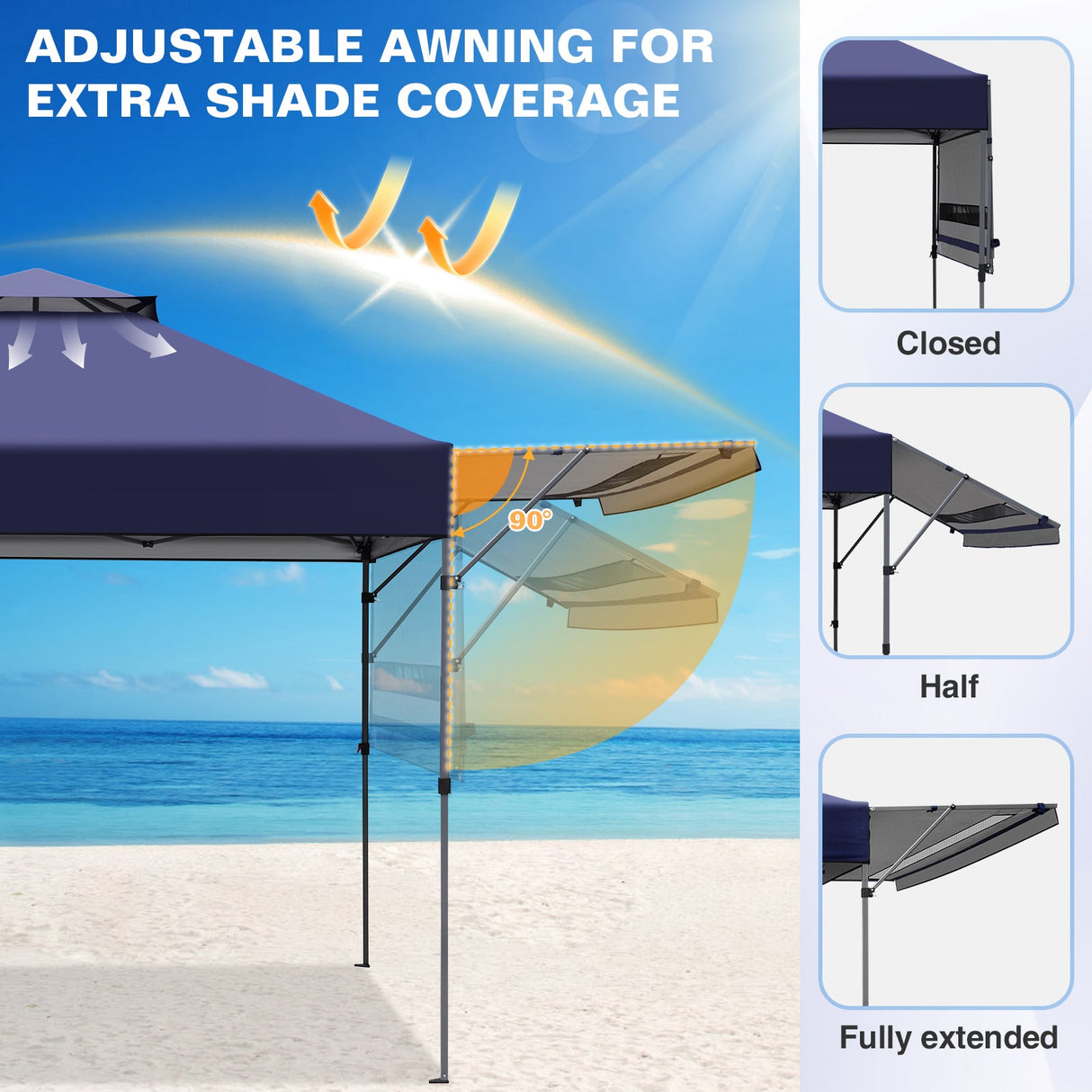 17x10 Pop up Gazebo Canopy Tent Outdoor Instant Canopy Shelter - Eagle Peak