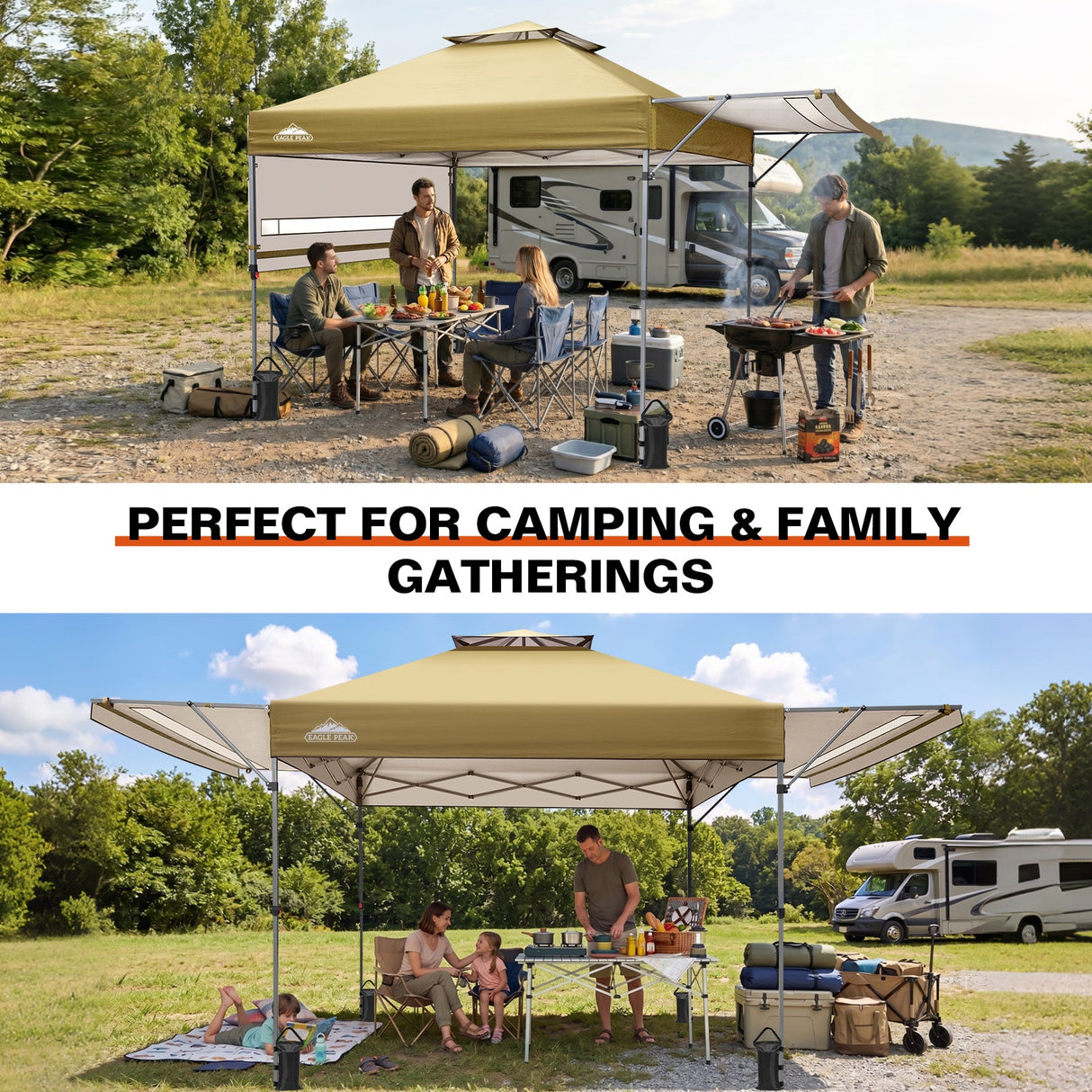 17x10 Pop up Gazebo Canopy Tent Outdoor Instant Canopy Shelter - Eagle Peak