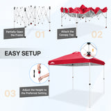 8x8 Pop Up Straight Leg Canopy with Wheeled Bag - Eagle Peak Custom Canopy Tent