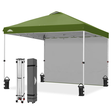 10x10 Commercial Pop up Canopy with 1 Sidewall