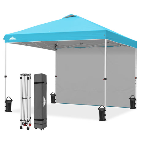 10x10 Commercial Pop up Canopy with 1 Sidewall