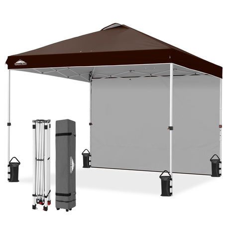 10x10 Commercial Pop up Canopy with 1 Sidewall