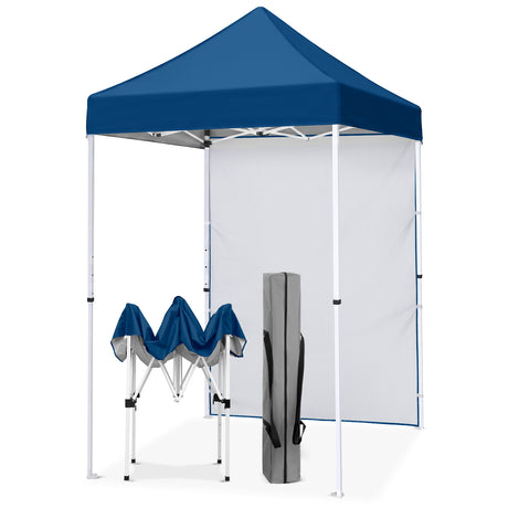 5x5 Straight Leg Pop Up Canopy Tent with One Removable Sunwall