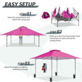 13x13 Straight Leg Pop Up Canopy Tent with 169 sqft of Shade