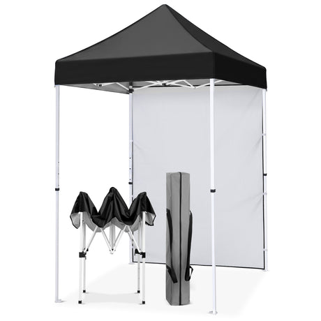 5x5 Pop Up Canopy Tent with 1 Removable Sidewall