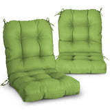 EAGLE PEAK Tufted Outdoor/Indoor Seat/Back Chair Cushion, Set of 2, 42'' x 21''