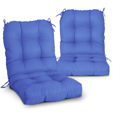 EAGLE PEAK Tufted Outdoor/Indoor Seat/Back Chair Cushion, Set of 2, 42'' x 21''