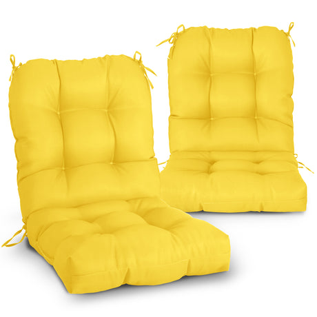 EAGLE PEAK Tufted Outdoor/Indoor Seat/Back Chair Cushion, Set of 2, 42'' x 21''