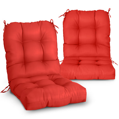 EAGLE PEAK Tufted Outdoor/Indoor Seat/Back Chair Cushion, Set of 2, 42'' x 21''