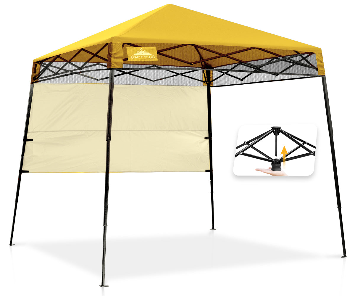 8x8 Pop Up Canopy Tent with Sidewall,8x8 Base 6x6 Top