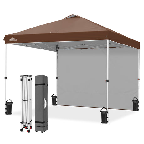 10x10 Commercial Pop up Canopy with 1 Sidewall