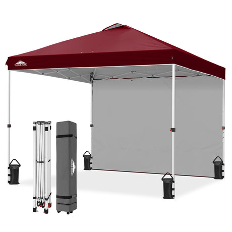 10x10 Commercial Pop up Canopy with 1 Sidewall
