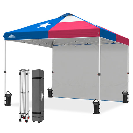 10x10 Commercial Pop up Canopy with 1 Sidewall