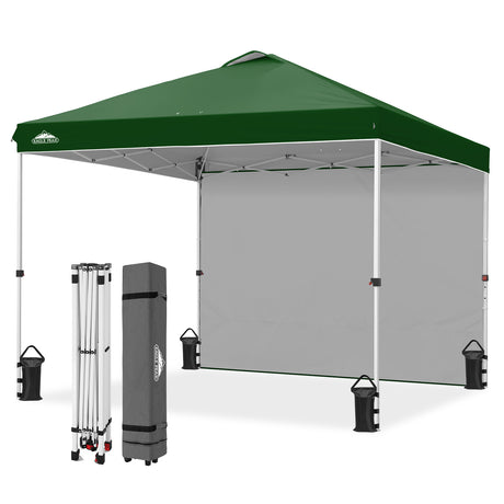 10x10 Commercial Pop up Canopy with 1 Sidewall
