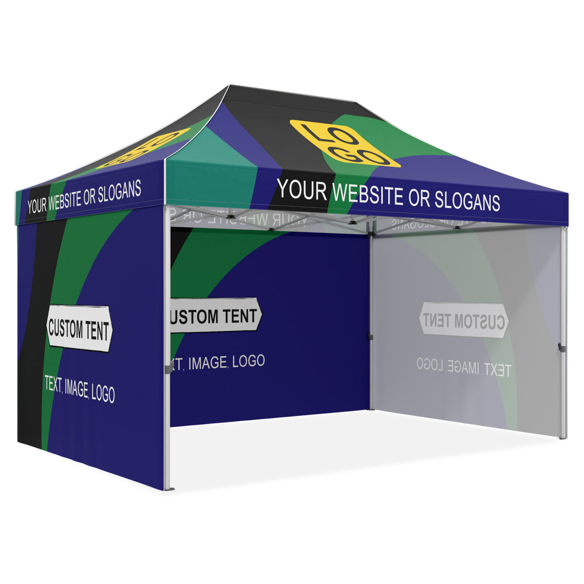 Custom Canopy Tent 10x15 with Logo, Custom Vendor Tent