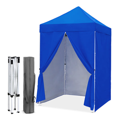 EAGLE PEAK Straight Leg Outdoor Portable Canopy Tent with Removable Sunwalls 5x5 ft, Carry Bag Included