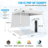 10x10 Pop Up Canopy Tent, Compact Canopy