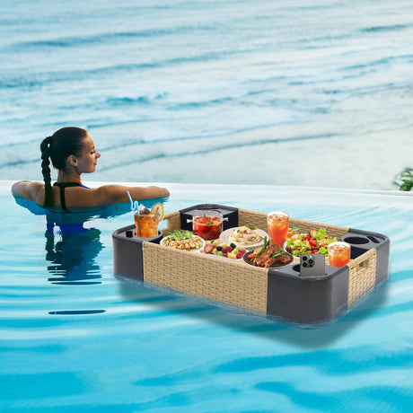 24”x24” Square/35”x24” Rectangular Floating Tray for Pool and Hot Tub - Eagle Peak®
