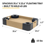 24”x24” Square/35”x24” Rectangular Floating Tray for Pool and Hot Tub - Eagle Peak®