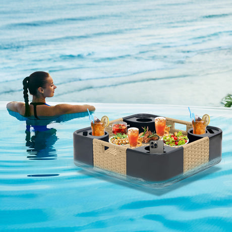 24”x24” Square/35”x24” Rectangular Floating Tray for Pool and Hot Tub - Eagle Peak®