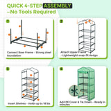 27.2"x19.3"x64.2" Mini Greenhouse with Wire Shelves - Eagle Peak
