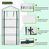 27.2"x19.3"x64.2" Mini Greenhouse with Wire Shelves - Eagle Peak Custom Canopy Tent